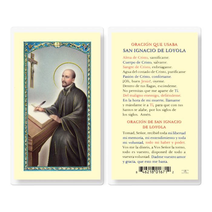 St. Ignatius Loyola Oracion San Ignacio de Loyola - TA700183-Inspirational Gifts-Hirten-Michigan Church Supply