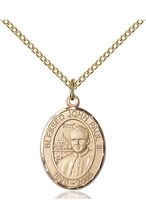 St. John Paul II Medal - FN8234-Jewelry-Bliss Mfg-Gold Filled-Michigan Church Supply