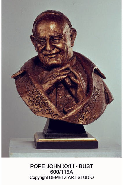 St. John XXIII - Bust - HD600119A-Church Life-Demetz-Michigan Church Supply