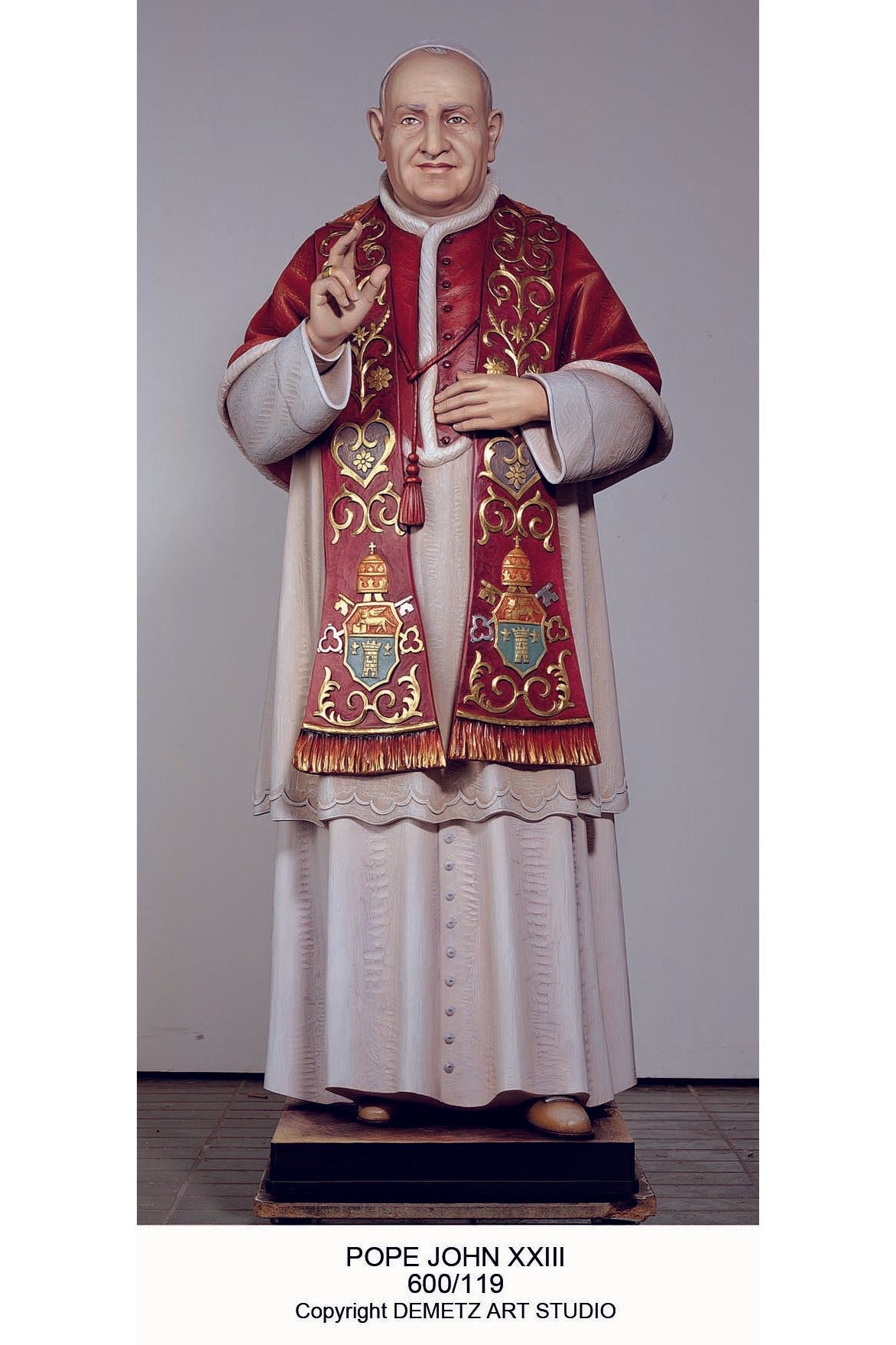 St. John XXIII - Life Size - HD600119-Church Life-Demetz-Linden Wood 66"-Michigan Church Supply