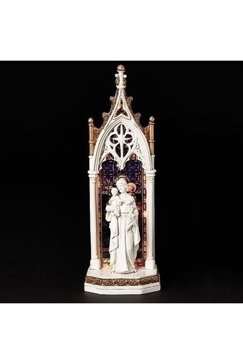 St. Joseph Arched Window Figure LED 11.75" - LI601297-Inspirational Gifts-Roman, Inc-Michigan Church Supply