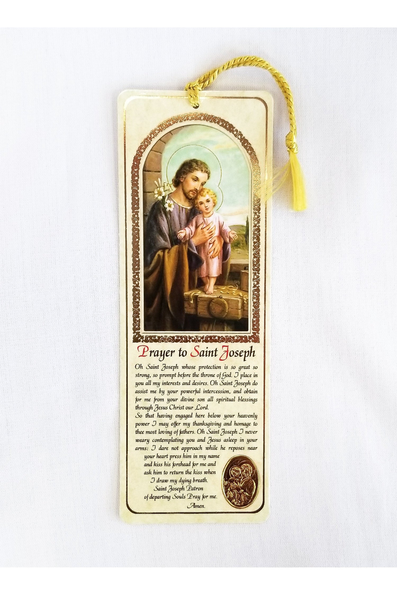 St. Joseph Bookmark with Prayer - WSBK60JOSE-Inspirational Gifts-San Francis-Michigan Church Supply