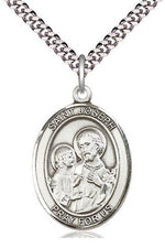 St. Joseph Medal - FN7058-Jewelry-Bliss Mfg-Sterling Silver-Michigan Church Supply