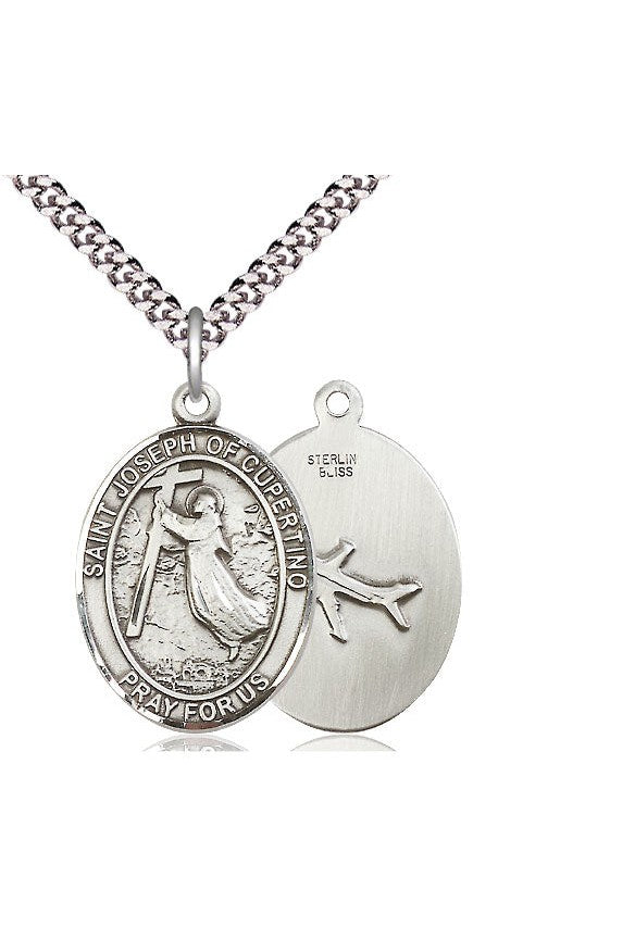 St. Joseph Of Cupertino Medal - FN7057-Jewelry-Bliss Mfg-Sterling Silver-Michigan Church Supply