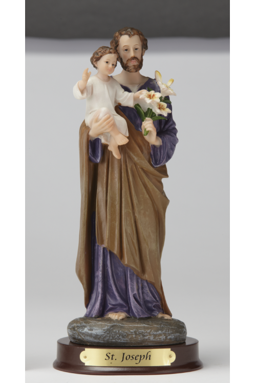 St. Joseph Statue 8" - LA20802-Inspirational Gifts-RELIGIOUS ART INC-Michigan Church Supply