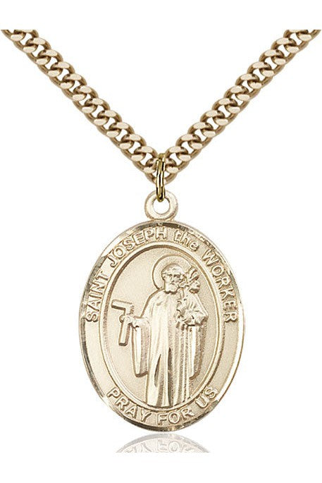 St. Joseph The Worker Medal - FN7220-Jewelry-Bliss Mfg-Gold Filled-Michigan Church Supply