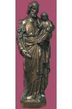 St. Joseph and Child WJSA2425C-Inspirational Gifts-Space Age Plastics-Bronze-Michigan Church Supply