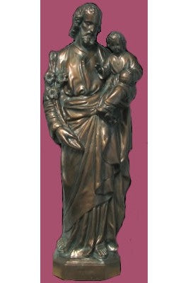 St. Joseph and Child WJSA2425C-Inspirational Gifts-Space Age Plastics-Bronze-Michigan Church Supply