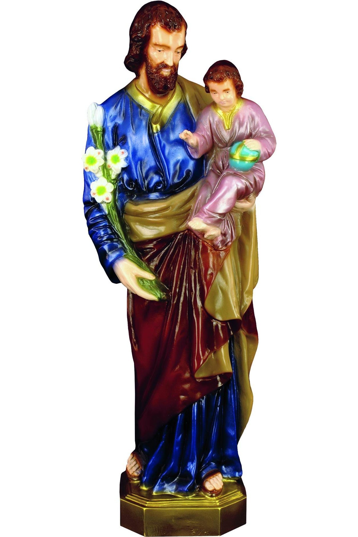 St. Joseph and Child WJSA2425C-Inspirational Gifts-Space Age Plastics-Colored-Michigan Church Supply