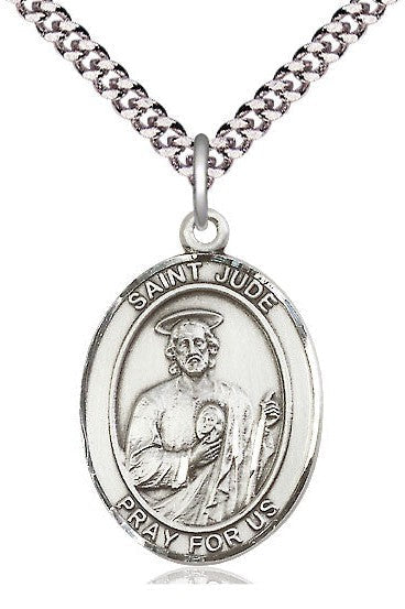 St. Jude Thaddeus Medal - FN7060-Jewelry-Bliss Mfg-Sterling Silver-Michigan Church Supply