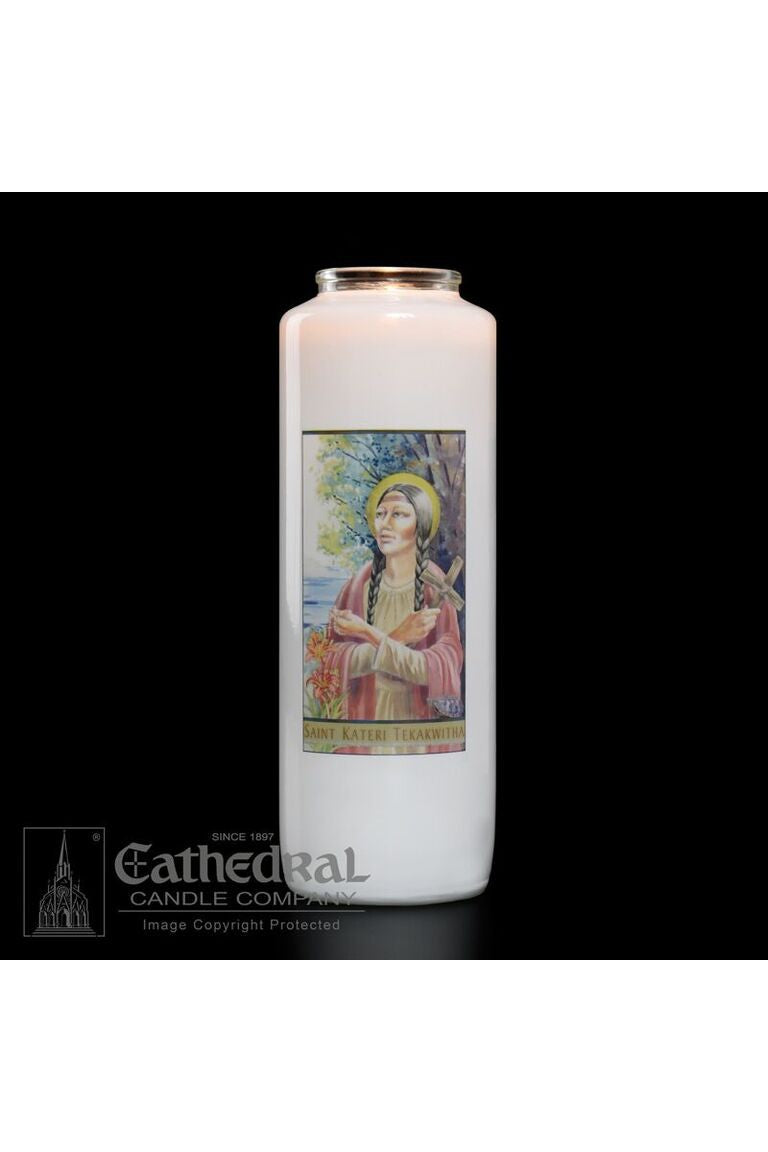 St. Kateri Tekakwitha - GG2115-Church Life-Cathedral Candle-Michigan Church Supply