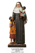 St. Katharine Drexel with Children - full round - HD9072FR-Church Life-Demetz-Fiberglass 36"-Michigan Church Supply