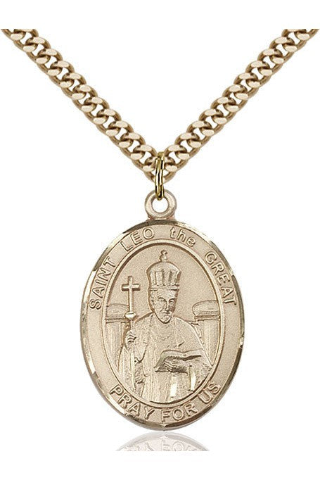 St. Leo the Great Medal - FN7120-Jewelry-Bliss Mfg-Gold Filled-Michigan Church Supply