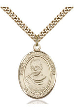 St. Maximilian Kolbe Medal - FN7073-Jewelry-Bliss Mfg-Gold Filled-Michigan Church Supply