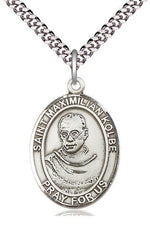 St. Maximilian Kolbe Medal - FN7073-Jewelry-Bliss Mfg-Sterling Silver-Michigan Church Supply