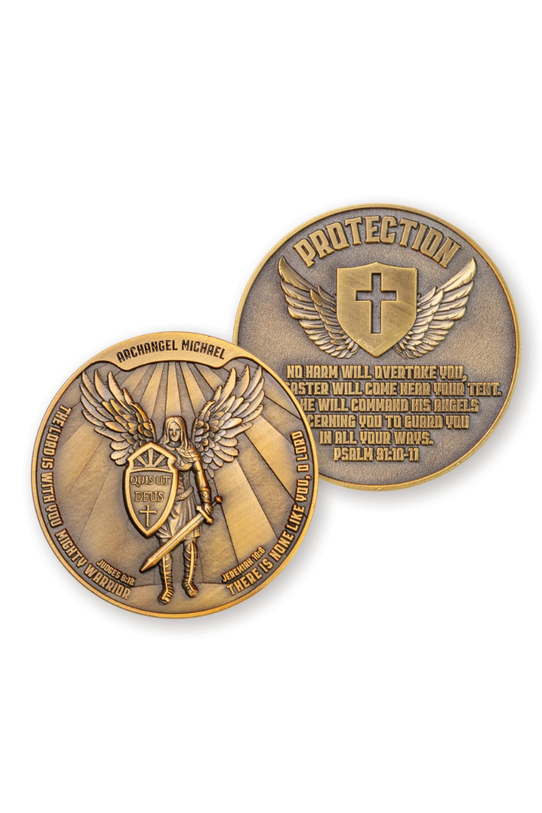 St. Michael Coins - FRCOIN74-4-Inspirational Gifts-Logos Trading Post-Michigan Church Supply