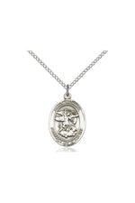 St. Michael Guardian Angel Medal- FN1172-Bliss Mfg-Sterling Silver-Michigan Church Supply