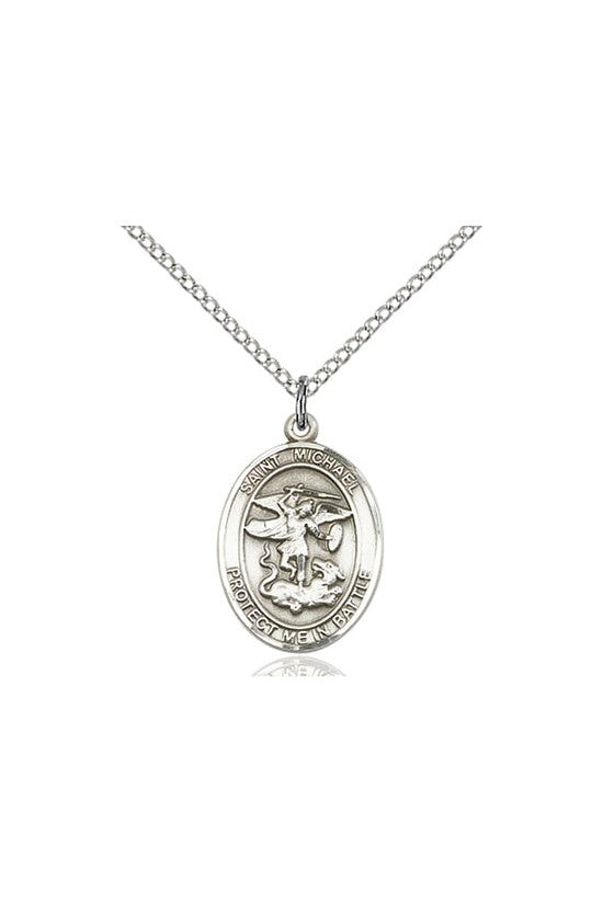 St. Michael Guardian Angel Medal- FN1172-Bliss Mfg-Sterling Silver-Michigan Church Supply