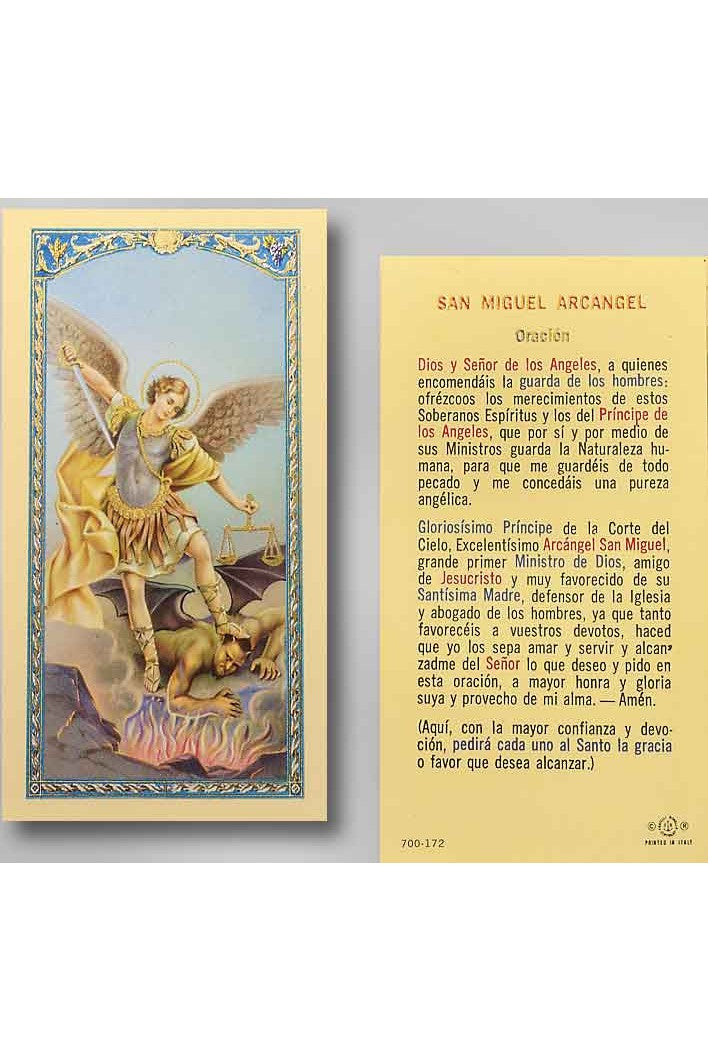 St. Michael Oracion San Miguel Arcangel- TA700172-Inspirational Gifts-Hirten-Michigan Church Supply