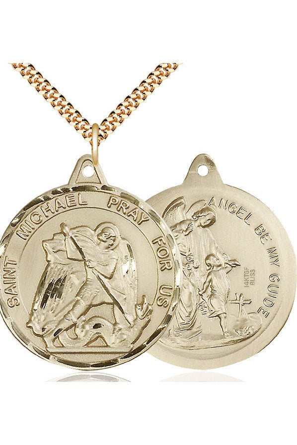 St. Michael the Archangel Medal - FN0201R-Jewelry-Bliss Mfg-Gold Filled-Michigan Church Supply