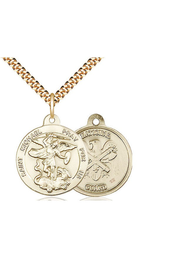 St. Michael the Archangel Medal - FN0342-5-Jewelry-Bliss Mfg-Gold Filled-Michigan Church Supply