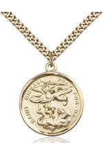 St. Michael the Archangel Medal - FN0342-Jewelry-Bliss Mfg-Gold Filled-Michigan Church Supply