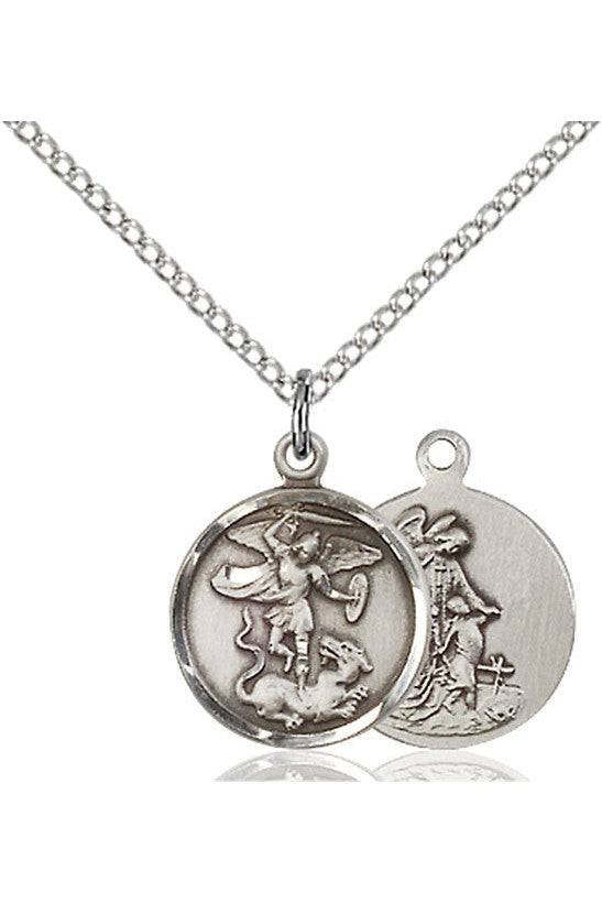 St. Michael the Archangel Medal - FN0601R-Jewelry-Bliss Mfg-Sterling Silver-Michigan Church Supply