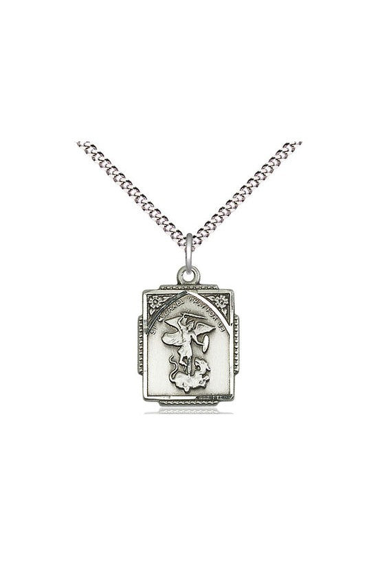 St. Michael the Archangel Medal- FN0804R-Bliss Mfg-Sterling Silver-Michigan Church Supply