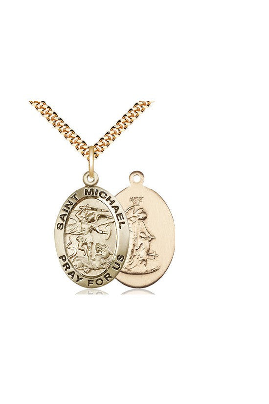 St. Michael the Archangel Medal - FN4027-Jewelry-Bliss Mfg-Gold Filled-Michigan Church Supply