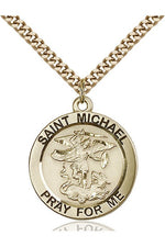 St. Michael the Archangel Medal - FN4082-Jewelry-Bliss Mfg-Gold Filled-Michigan Church Supply