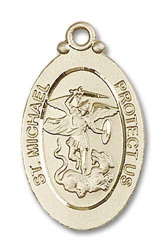 St. Michael the Archangel Medal - FN4145R-Jewelry-Bliss Mfg-Gold Filled-Michigan Church Supply