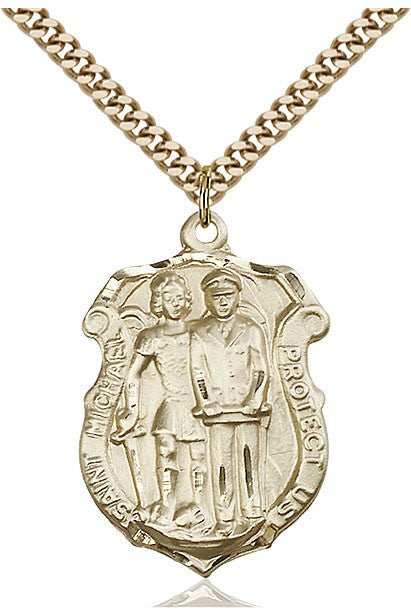 St. Michael the Archangel Medal - FN5694-Jewelry-Bliss Mfg-Sterling Silver-Michigan Church Supply