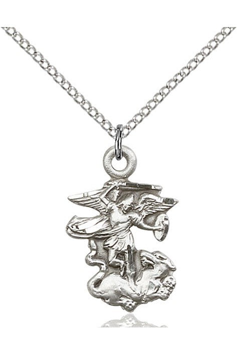 St. Michael the Archangel Medal - FN5940-Jewelry-Bliss Mfg-Sterling Silver-Michigan Church Supply