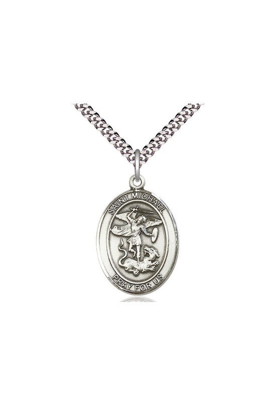 St. Michael the Archangel Medal- FN7076-Bliss Mfg-Sterling Silver-Michigan Church Supply