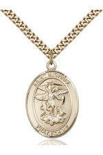 St. Michael the Archangel Medal - FN7076-Jewelry-Bliss Mfg-Gold Filled-Michigan Church Supply