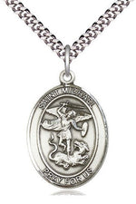 St. Michael the Archangel Medal - FN7076-Jewelry-Bliss Mfg-Sterling Silver-Michigan Church Supply