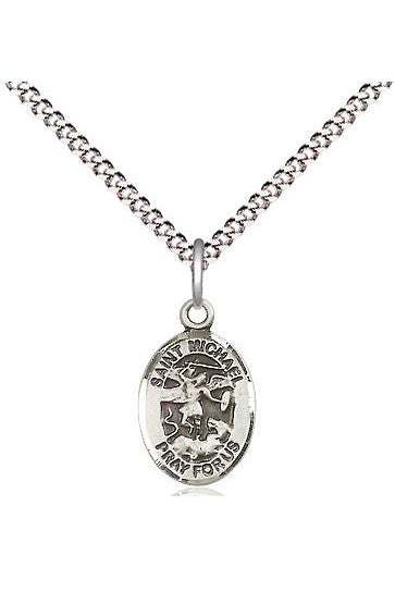 St. Michael the Archangel Medal - FN9076-Jewelry-Bliss Mfg-Sterling Silver-Michigan Church Supply