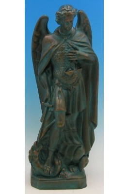 St. Michael the Archangel WJSA2470C-Inspirational Gifts-Space Age Plastics-Patina-Michigan Church Supply