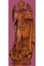 St. Michael the Archangel WJSA2470C-Inspirational Gifts-Space Age Plastics-Wood Stain-Michigan Church Supply