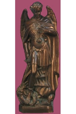 St. Michael the Archangel WJSA2470C-Inspirational Gifts-Space Age Plastics-Bronze-Michigan Church Supply