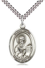 St. Paul the Apostle Medal - FN7086-Jewelry-Bliss Mfg-Sterling Silver-Michigan Church Supply