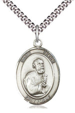 St. Peter the Apostle Medal - FN7090-Jewelry-Bliss Mfg-Sterling Silver-Michigan Church Supply