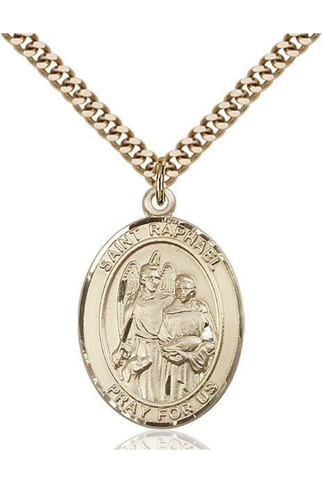 St. Raphael the Archangel Medal - FN7092-Jewelry-Bliss Mfg-Gold Filled-Michigan Church Supply