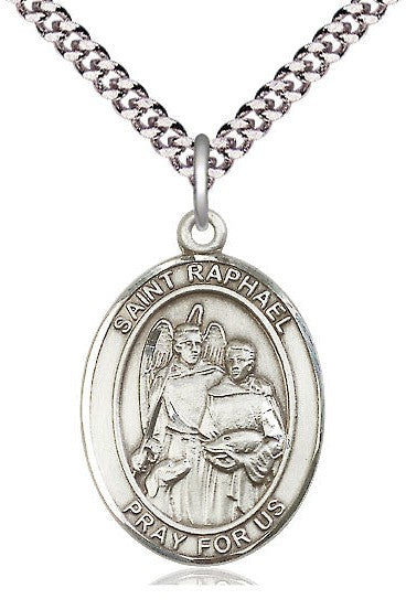 St. Raphael the Archangel Medal - FN7092-Jewelry-Bliss Mfg-Sterling Silver-Michigan Church Supply