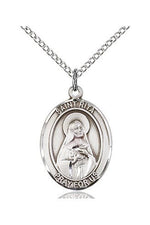 St. Rita of Cascia / Baseball Medal - FN8181-Jewelry-Bliss Mfg-Sterling Silver-Michigan Church Supply