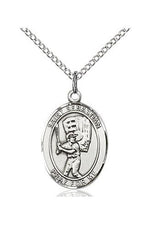 St. Sebastian / Baseball Medal - FN8600-Jewelry-Bliss Mfg-Sterling SIlver-Michigan Church Supply