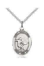 St. Sebastian / Soccer Medal - FN8603-Jewelry-Bliss Mfg-Sterling Silver-Michigan Church Supply