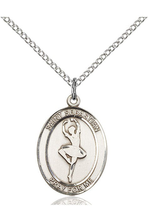 St. Sebastian/Dance Medal - FN8173-Jewelry-Bliss Mfg-Sterling Silver-Michigan Church Supply