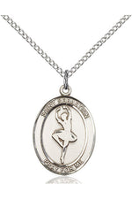 St. Sebastian/Dance Medal - FN8173-Jewelry-Bliss Mfg-Sterling Silver-Michigan Church Supply