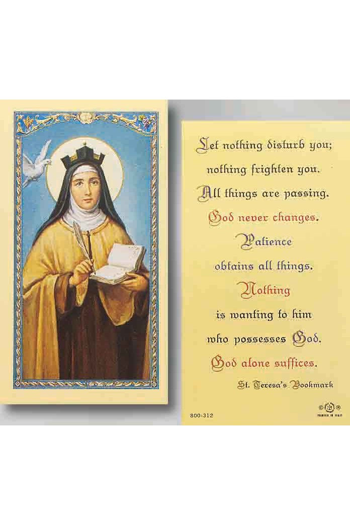 St. Teresa's Bookmark - TA800312-Inspirational Gifts-Hirten-Michigan Church Supply